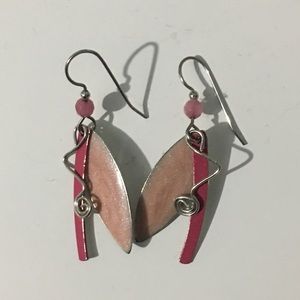 Pink Geometric earrings